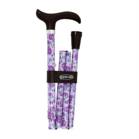 Vikbar käpp, lila blommor