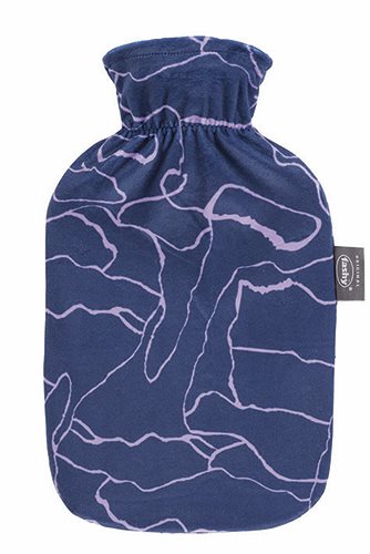 Värmekrus i tygfodral, blåmönstrad (Fashy)