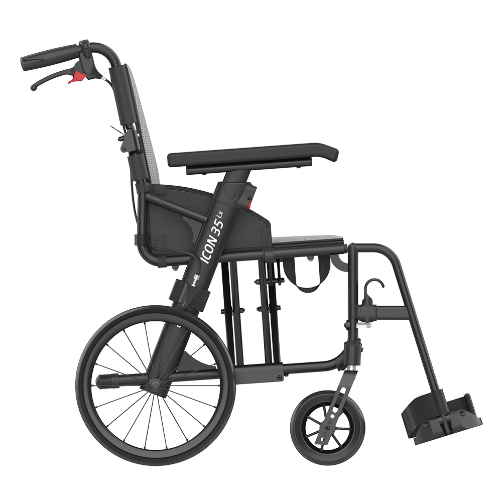 Rullstol ICON35 LX, Små hjul