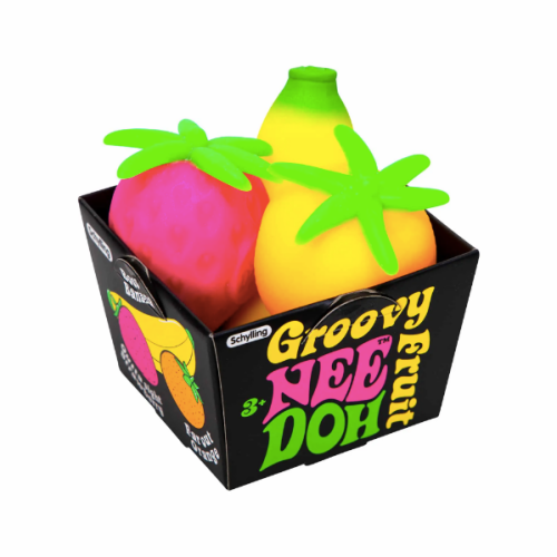 Nee Doh Groovy Fruit - Fruktkorg med stressbollar - Varsam