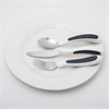 Formade bestick set, svart/vit